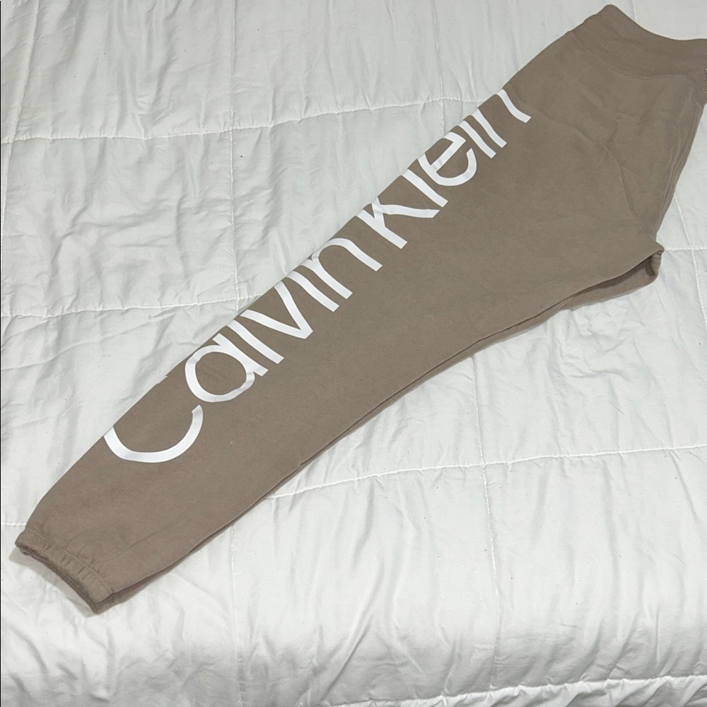 Calvin Klein Taupe Logo Joggers